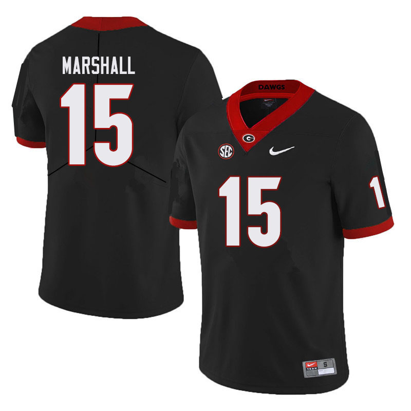 Men #15 Trezmen Marshall Georgia Bulldogs College Football Jerseys Sale-Black - Click Image to Close